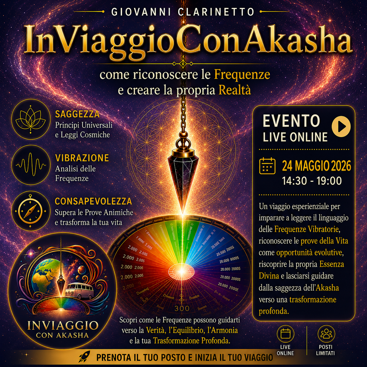 Registrazione Evento Live Metodo InViaggioConAkasha